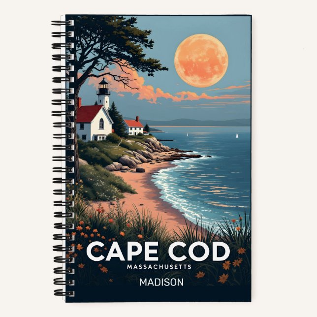 Carnet Nom personnalisé Cape Cod Massachusetts (Recto)
