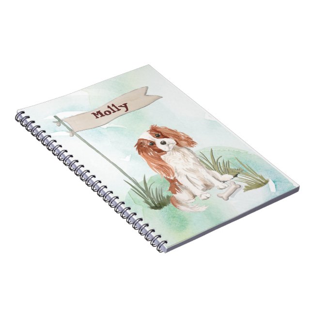Carnet Nom personnalisé Cavalier King Charles Spaniel Pet (Côté Droit)