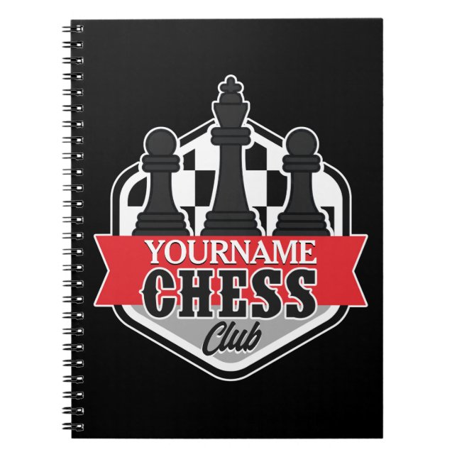 Carnet Nom personnalisé Chess Player Club Checkmate (Devant)