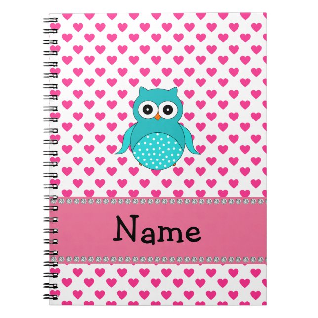 Carnet Nom personnalisé chouette chouette (Devant)