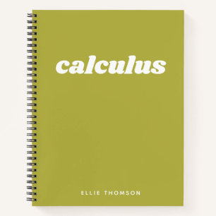 Carnet Nom personnalisé Classe de l'école Calcul Math Ver