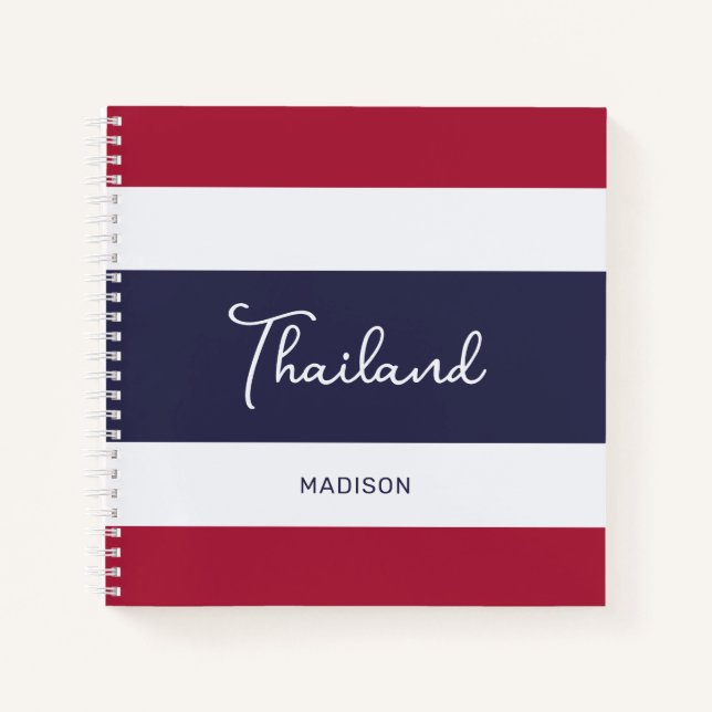 Carnet Nom personnalisé Couleurs Thaïlande (Devant)