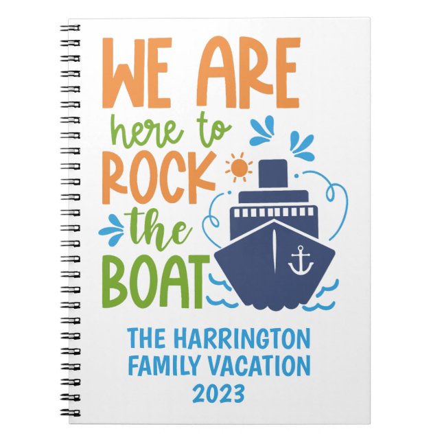 Carnet Nom personnalisé / Croisière texte (Devant)