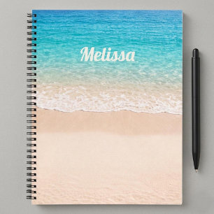 Carnet Nom personnalisé de rivage de plage