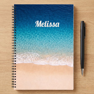 Carnet Nom personnalisé de rivage de plage