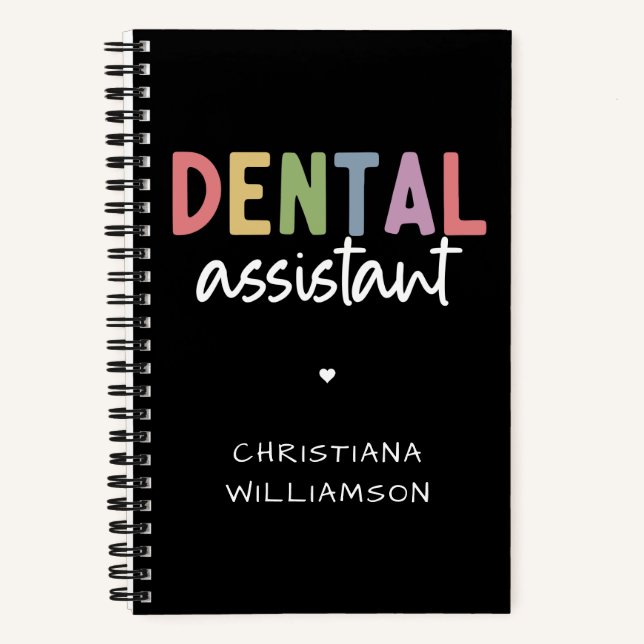 Carnet Nom personnalisé Dental Assistant Cadeau (Recto)