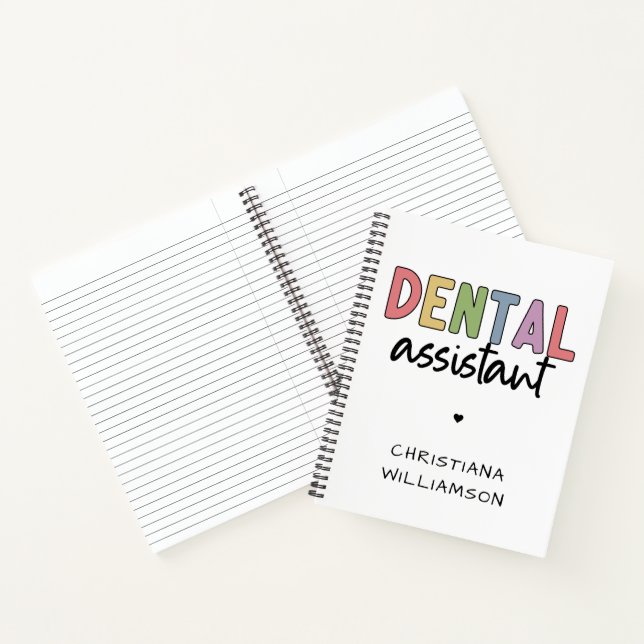 Carnet Nom personnalisé Dental Assistant Cadeau (Intérieur)