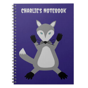 Carnet Nom personnalisé déplaisant Halloween Wolf