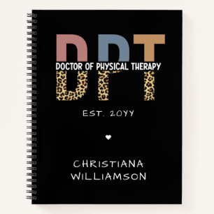 Carnet Nom personnalisé DPT Doctor of Physical Therapy Ch