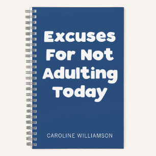 Carnet Nom personnalisé Drôle Adulte Citation pour maman