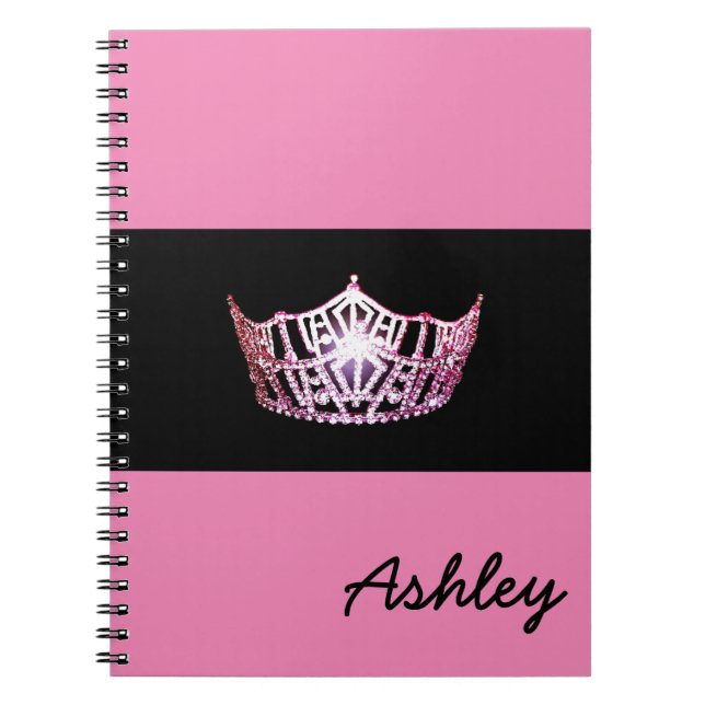 Carnet Nom personnalisé du bloc-notes Miss America Pink C (Devant)