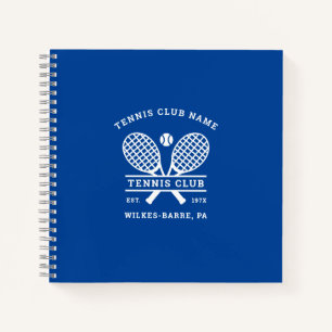 Carnet Nom personnalisé du club de tennis sur gazon et ic