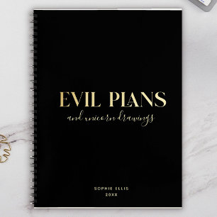 Carnet Nom personnalisé Fun Cool Chic PLANS EVIL Planific