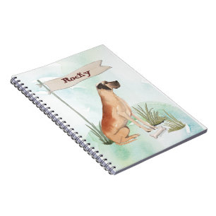 Carnet Nom personnalisé Grand Danois Animal Chien