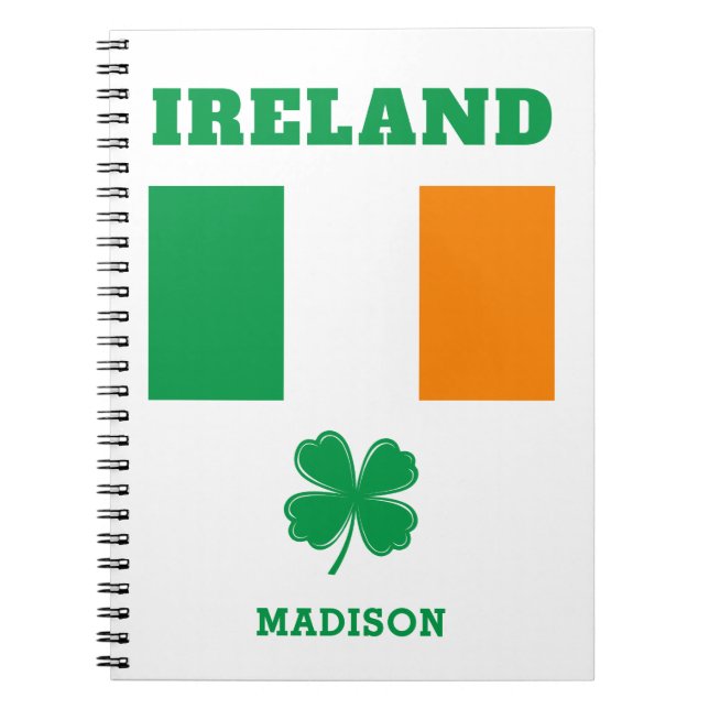 Carnet Nom personnalisé Irlande (Devant)