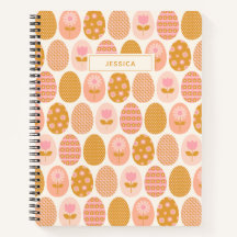 Nom personnalisé Jouer Pâques Floral Egg Pastel