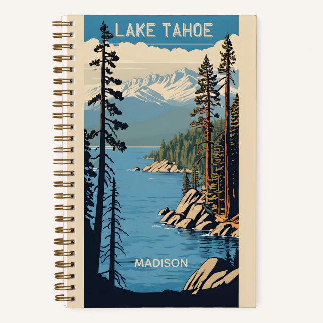 Carnet Nom personnalisé Lac Tahoe (Recto)