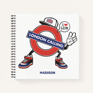 Carnet Nom personnalisé London Calling