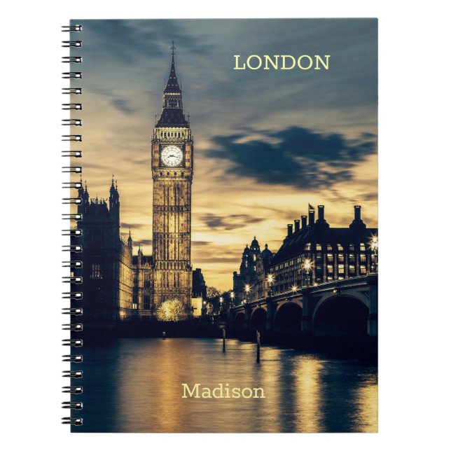 Carnet Nom personnalisé Londres (Devant)
