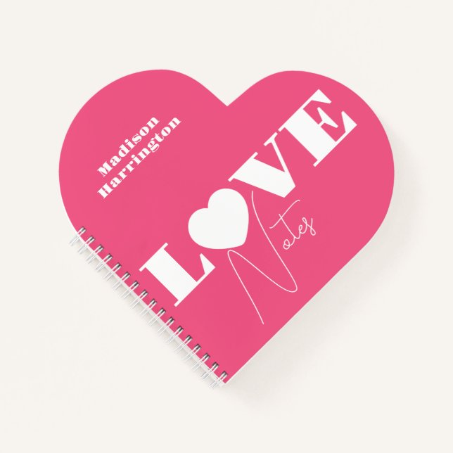 Carnet Nom personnalisé LOVE (Devant)