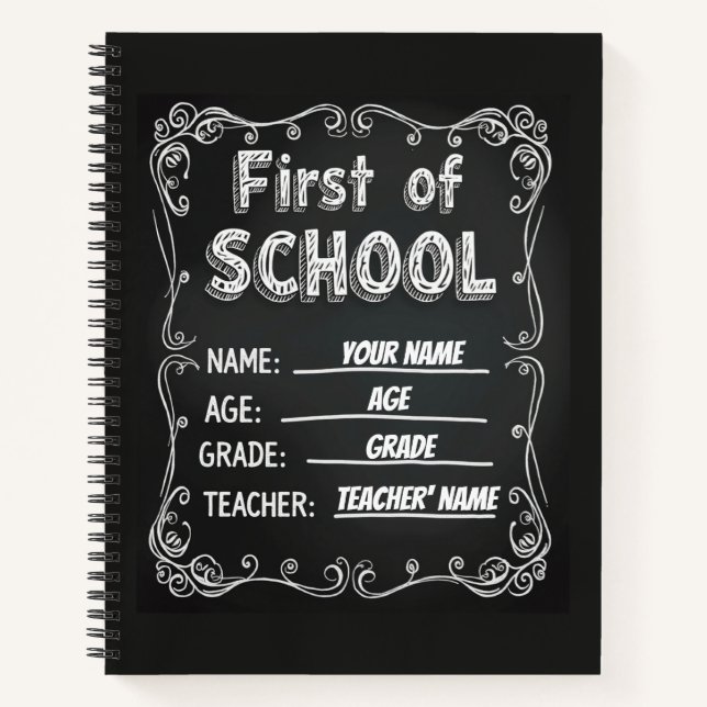 Carnet Nom personnalisé Modèle d'âge (Devant)