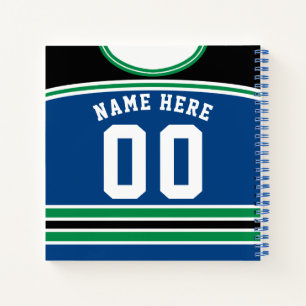 Carnet Nom personnalisé Numéro Ice Hockey Jersey Modèle