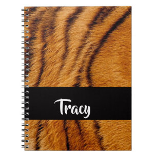 Carnet Nom personnalisé peau de tigre