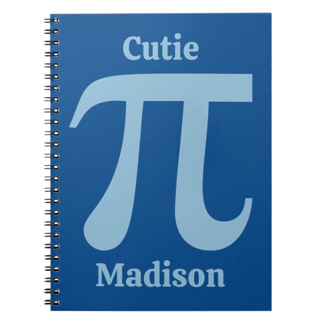 Carnet Nom personnalisé Pi / Cutie Pi (Devant)