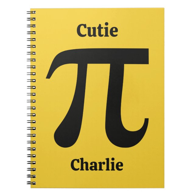 Carnet Nom personnalisé Pi / Cutie Pie (Devant)