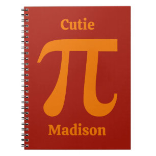 Carnet Nom personnalisé Pi / Cutie Pie