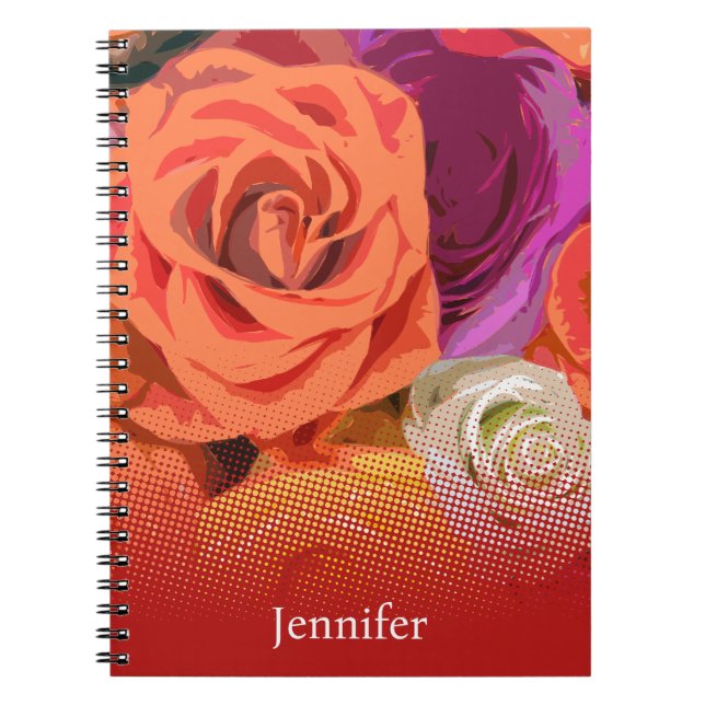 Carnet Nom personnalisé rose (Devant)