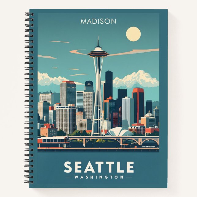 Carnet Nom personnalisé Seattle Washington (Devant)
