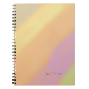 Carnet Nom personnalisé sur couleurs de barbe à papa