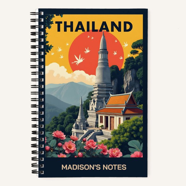 Carnet Nom personnalisé / Texte Thaïlande (Recto)