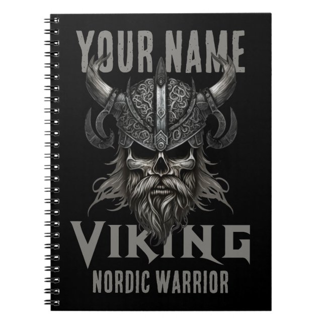 Carnet NOM personnalisé Viking Warrior Heritage (Devant)
