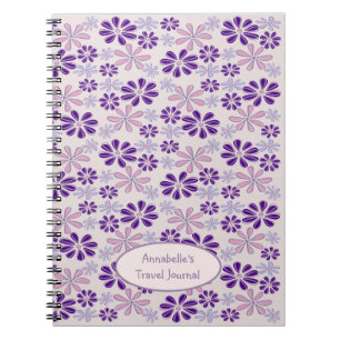 Carnet Nom Pink Indigo Doodle Fleur