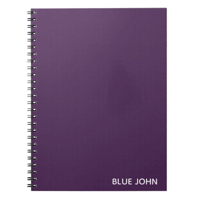 Carnet Nom pourpre bleu de couleur de John (Devant)