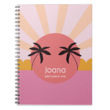 Nom rose du palmier de la plage moderne