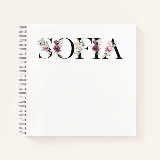 Carnet Nom Sofia.Mon nom est Sofia. (Devant)
