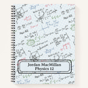 Carnet Nom Sujet Math Physique Ingénierie Équations
