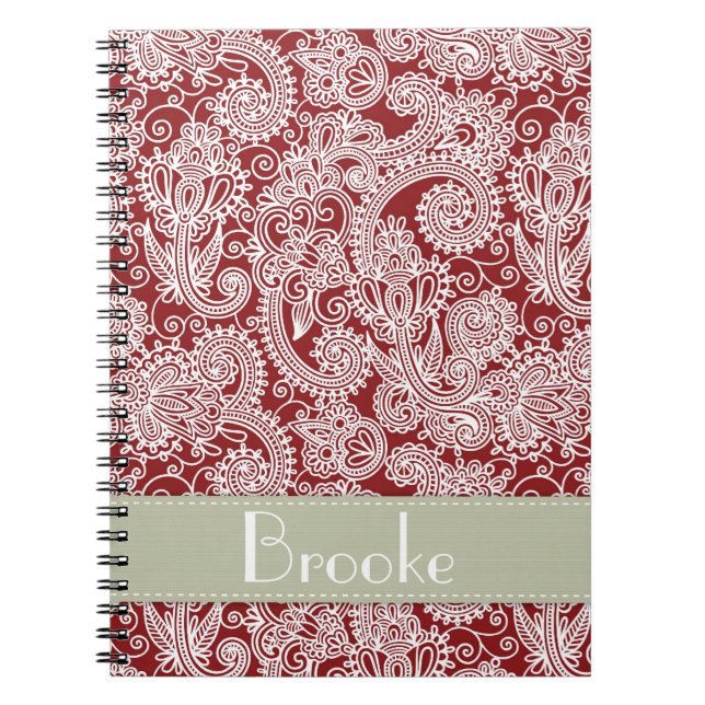 Carnet nommé fait sur commande de Paisley de (Devant)