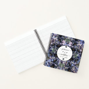 Carnet Noms de Couple de Mariage Floral Noir Lunatique Cl
