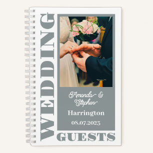 Carnet Noms personnalisés, Date, Mariage texte invités