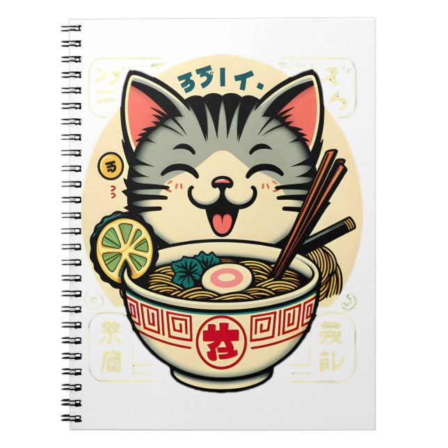 Carnet Noodle de chat japonais Anime ga Kawaii Chat (Devant)