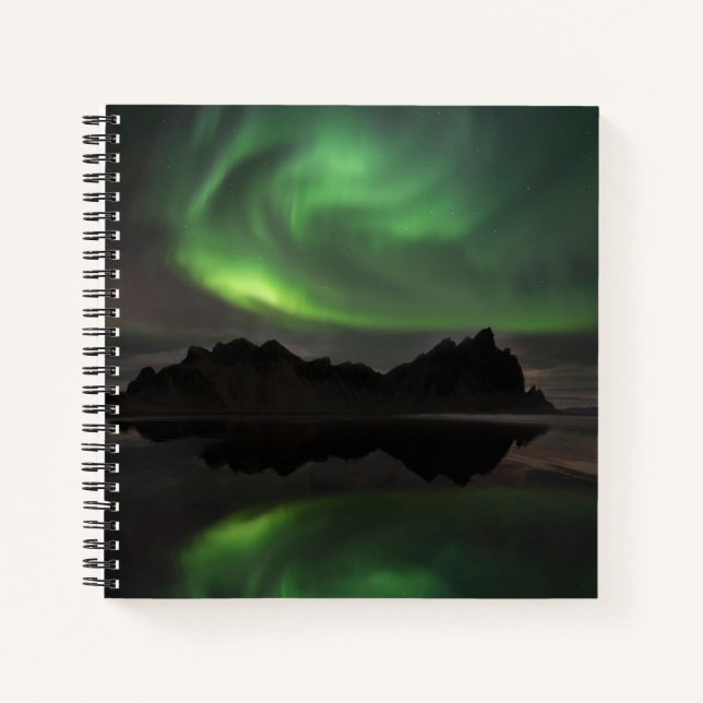 Carnet Northern Lights | Vestrahorn Beach Hofn, Iceland (Devant)