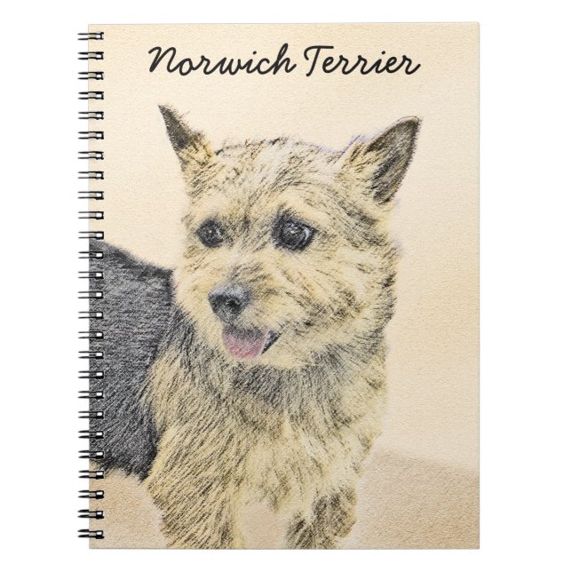 Carnet Norwich Terrier Peinture - Cute Original Chien Art (Devant)