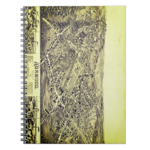 Carnet Norwood, MA Carte Vintage 1882
