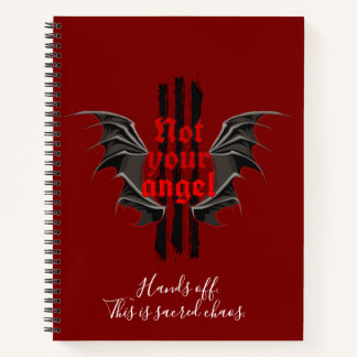 Carnet Not Your Angel Notebook – Sacred Chaos Gothic Vibe