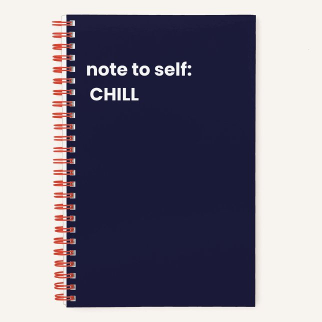 Carnet Note à moi : CHILL (Recto)
