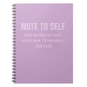 Carnet Note amusante pour Self Purple